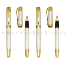 Promocional regalo de negocios de lujo pluma de oro de color Roller Pen